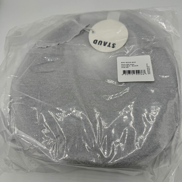 NWT Staud Mini Moon Purse in Polished Black Leather, Crossbody Bag , Brand NEW - Picture 14 of 16